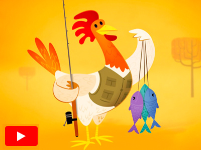 Salt PSA: Fishing Chicken animation character chicken illustration