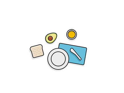 Design exercises: brekkie avocado breakfast illustration vector