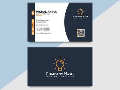 unique creative minimalist business card design elegant