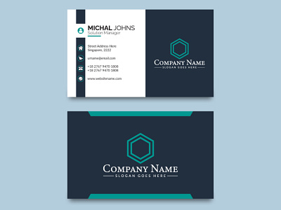 unique creative minimalist business card design concept