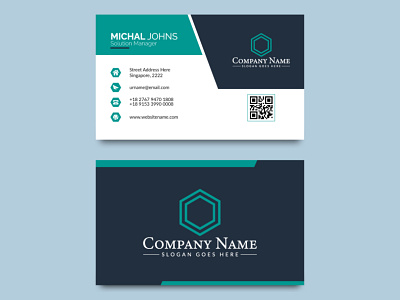 unique creative minimalist business card design concept