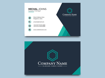 unique creative minimalist business card design concept