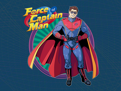 Captain man vector illustration