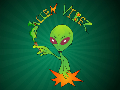 Alien Vibes Illustration alien alien man alien vector alien vibes brand branding design graphic design illustration illustrator logodesign nasa space typography ui vctor illustration vector vibes