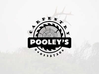 Carpentry Pooley's logo design logotype