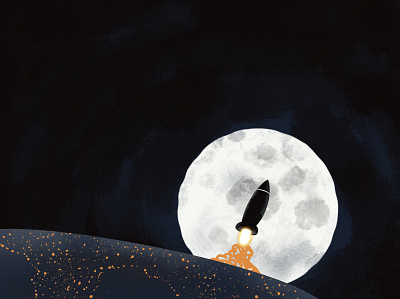 La Luna come finisce il mondo illustration luna moon racconto