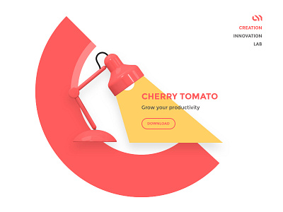 Daily UI #003 Landing Page 003 app c4d cherry cil dailyui landing page render tomato web website