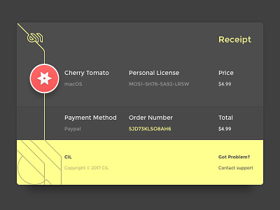 Daily UI #017 Email Receipt 017 app dailyui email mail receipt sell