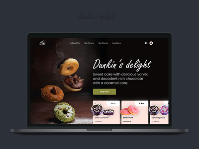 WEBDESIGN Dunkin’s delight branding design graphic design ui uiuxdesign ux webdesign website