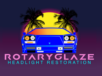 Rotaryglaze branding graphic design illustration logo typography vector