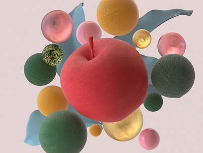 "Apple" series n.2 3d 3d art 3d artist design illustration