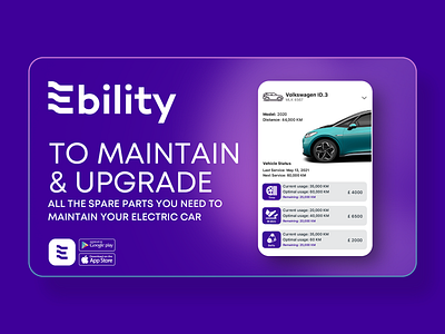 Ebility app campaign app billboard campaign electric car mobile outdoor product design ui