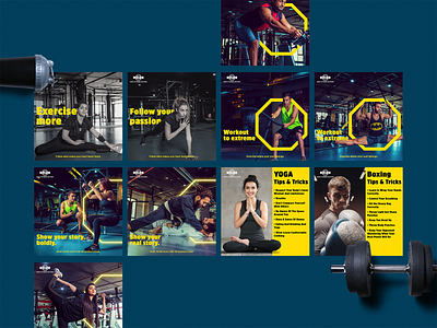 Fight fitness club Gym design post social media socialmediamarketing