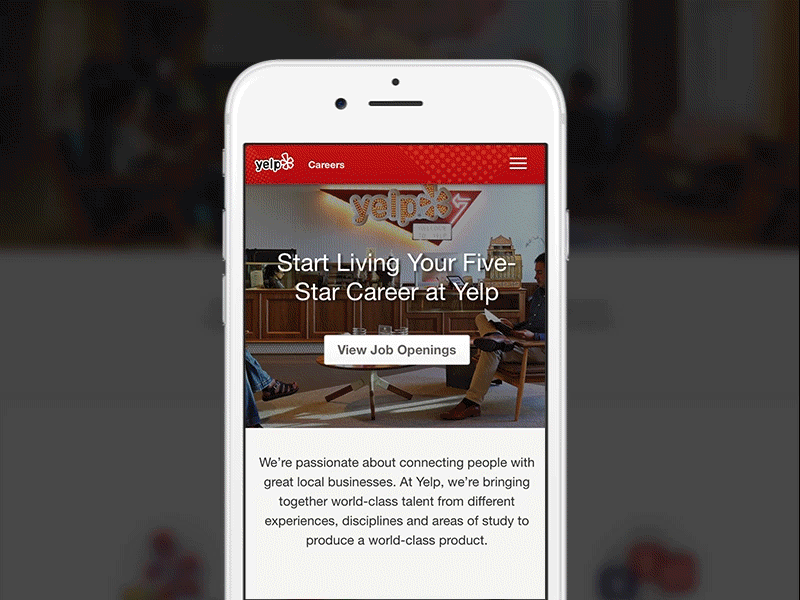 New Careers Site careers photos responsive search web design yelp