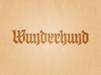 Wunderhund calligraphy logotype