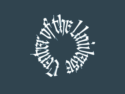 Center of the Universe calligraphy logotype