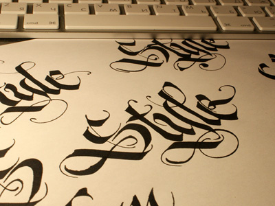 Style calligraphy draft