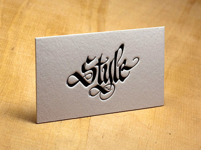 Style calligraphy lettering letterpress logotype