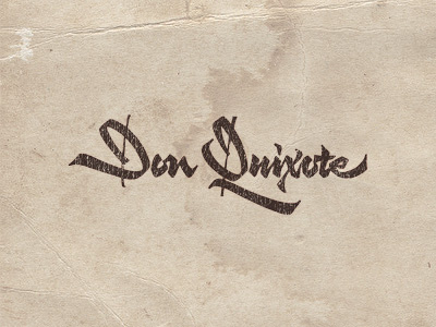 Don Quixote calligraphy logotype