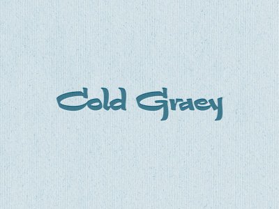Cold Graey calligraphy lettering logotype