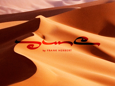 Dune by Frank Herbert ambigram calligraphy lettering