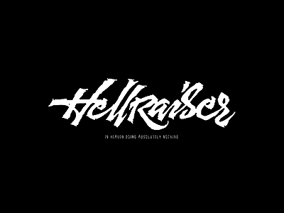 Hellraiser calligraphy logotype