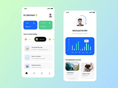 Mental Health Support App app design application application design illustration mental health mentalhealth mobile mobile app mobile app design mobile design mobile ui motion motion design motion graphics ui ui design ux ux design