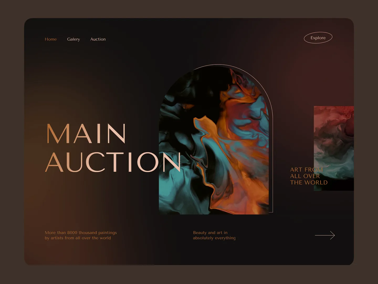 Elegant Auction Website Design for Art Enthusiasts