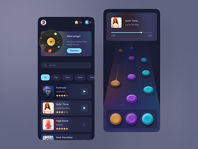 Music Game Application by Alexander Kontsevoy on Dribbble