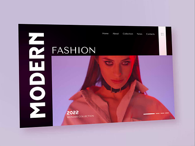 Modern Fashion Website animation clothes clothing fashion fashion store fashion website gallery models online store wear web web design web site webdesign website