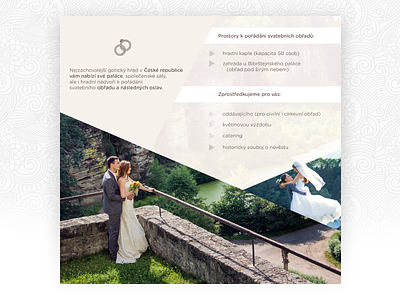 Wedding Leaflet bride bridegroom castles husband kinsky leaflet magazine rings wedding wife