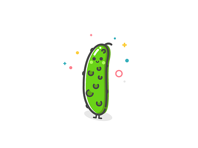 Cucumber benda branding cucumber dribbble flat happy illustration invite ios pastel pokemon ux