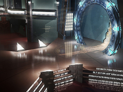 Stargate Atlantis Gate Room | 3D model 3d atlantis benda dribbble invite ios model realistic stargate starwars ux