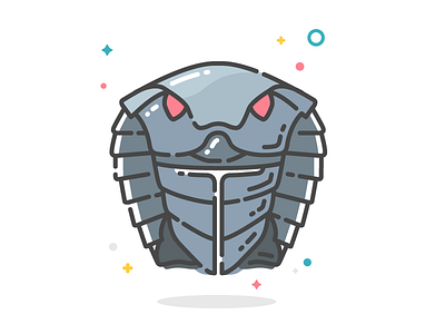 Serpent Guard | Snake Goa'uld | Stargate atlantis benda dribbble flat icon invite ios pastel stargate starwars ux