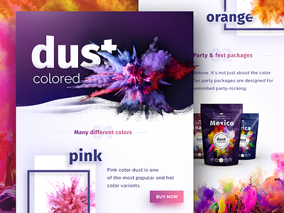 Color Dust/Burst | Landing Page benda design dribbble dust invite ios iphone landingpage product ux website