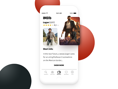 Movie Info | IMDb Redesign benda design dribbble filip imdb invite ios iphone landingpage movies product ux