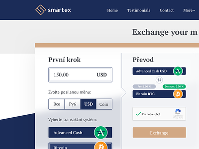 Crypto Exchange | Smartex benda crypto design dribbble exchange filip filipbenda interface invite ios landing ux