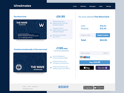 Wave Card's Paymnt Sqreen app branding design illustration logo typography ui ux vector website