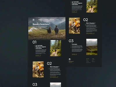 UI - MM. - Besoin d'aventure design montagne ui ui design web webdesign