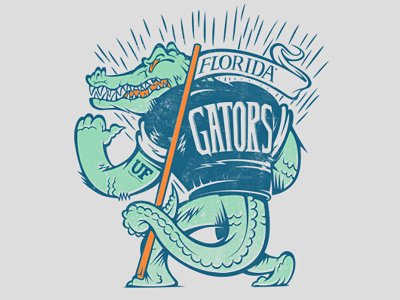 Florida Gators college florida gators illustration logo mascot sports typography