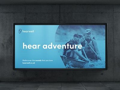Hearwell Brand billboard branding ear logo posters