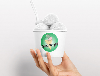 Scooope mockup branding icecream logo mockup mockups scooope