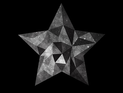 Galaxy in The Star design icon logo star vector