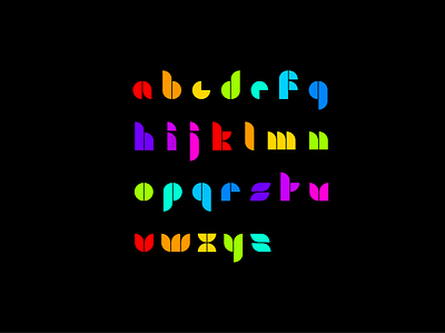 alphabet album alphabet black color palette contrast design logodesign logotype rainbow