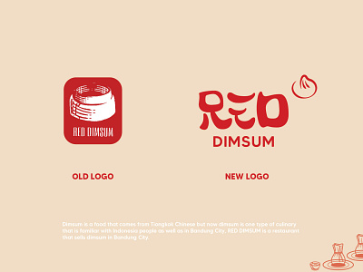 Fake Project | Redesign Logo for RED DIMSUM brand design branding chinese food design dimsum food logo logotype typography