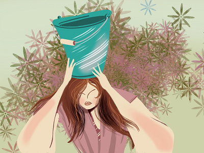 Bucket animation bucket drawing gif head illustration