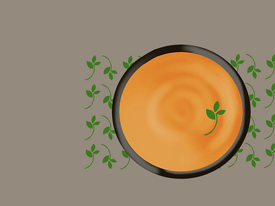 My pumpkin soup animation design drawing food illustration procreate pumpkin soup