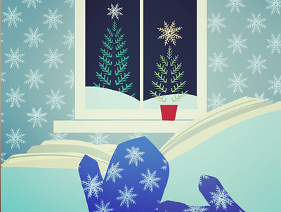 Snowlake generation holiday. book christmas design drawing holiday holidays illustration procreate reading snowlakes xmas