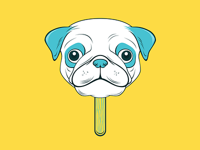 Pugsicle animal animals design digital art dog dogs fun graphic design illustration popsicle vector