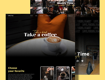 Coffee Shop landing page design landing page landingpage ui ui design ux web design